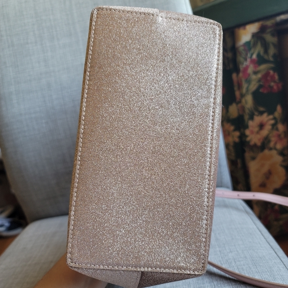 Kate Spade Bag Joeley Small Satchel Pink Glitter Rose Gold - Picture 5 of 11
